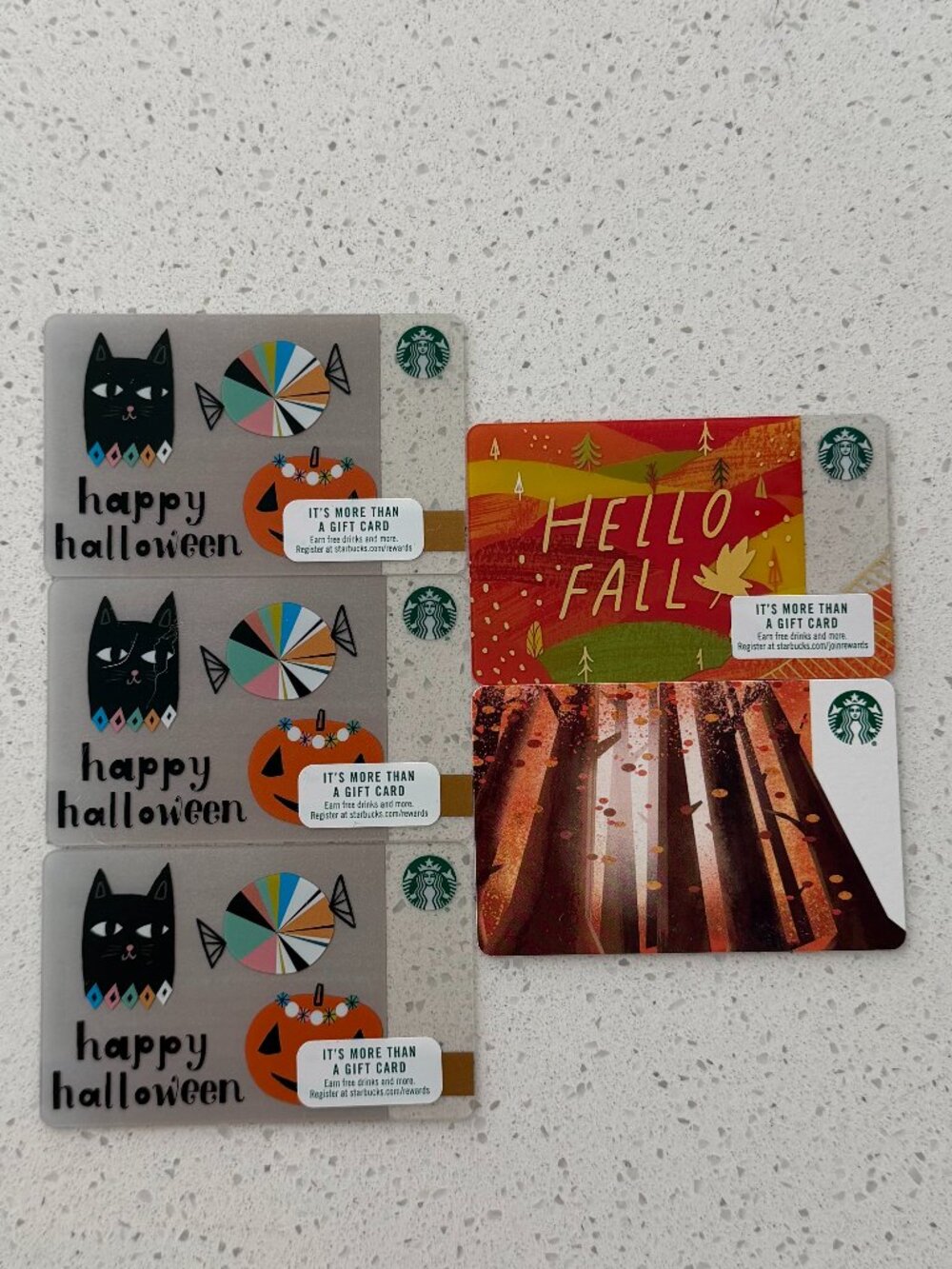 Starbucks Happy Halloween Gift Cards New, zero value, unused